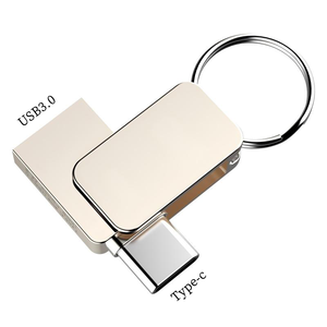Clé <span class=keywords><strong>USB</strong></span> Métallique Haute Vitesse Double Interface avec Porte-clés Portable 32 Go/64 Go/128 Go <span class=keywords><strong>USB</strong></span> 3.0 – Cadeau Promotionnel - Product Image 1