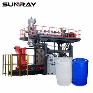 Industri 200L Liter 55 Gallon L Cincin Drum Mesin Pembuat Plastik Biru 200 Liter HDPE Drum Mesin Blow Molding