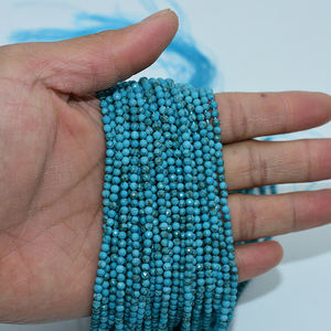 Fabriek Groothandel 3Mm Gefacetteerde Natuurlijke Blauwe <span class=keywords><strong>Turquoise</strong></span> Edelsteen Kralen Voor Diy Sieraden Maken Stenen Kralen Productcategorie - Product Image 2