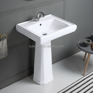<span class=keywords><strong>Barato</strong></span> baño independiente de cerámica lavabo de pie lavado a mano Victoria clásico pedestal lavabo vintage - Product Image 3