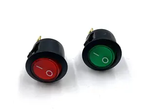 On Off Rocker Switch JEC 6A 250V JS-606-2AL-Q-RB-3H On Off Illuminated Round Rocker Switch