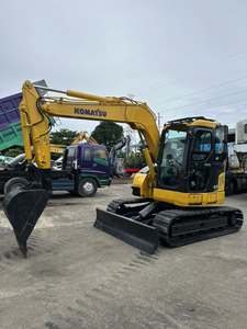 Excavatrice sur chenilles hydraulique compacte Komatsu PC78US-8 d'occasion, 7,5 tonnes, queue ultra courte, d'origine japonaise, faible nombre d'heures de travail, petite taille, modèle D - Product Image 3
