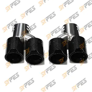 SYPES Car Exhaust Pipe Carbon Fiber Exhaust Tip For BMW G20 G21 M340i G42 M440i G22 M240i MPE 19-20 Muffler Tip Exhaust System