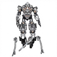 Figurine d'action Anime YS Transformable 18 cm – Voiture Jouet Transformée pour la Rentrée Scolaire et Halloween – Construction en Plastique et Métal