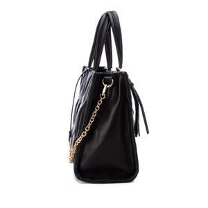 Sac à main pour femme Xti 184219 Sac fourre-tout matelassé noir avec logo doré et bandoulière chaîne - Product Image 2