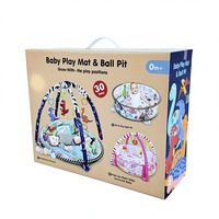 Tapis d'éveil pour bébé « Petit Paléontologue » 5-en-1, thème dinosaures, avec rembourrage, rebord de sécurité souple et côtés en maille