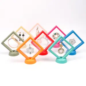 High Quality 3D Clear Plastic Floating Jewelry Display Frame Box Picture Photo Frame