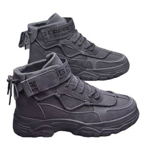 รองเท้าบูททำงานทรงสูงสำหรับผู้ชายสไตล์เกาหลี ทนทาน สวมใส่สบาย ใช้งานได้หลากหลาย สไตล์อังกฤษ รองเท้าหุ้มข้อลำลองและทันสมัย - Product Image 5