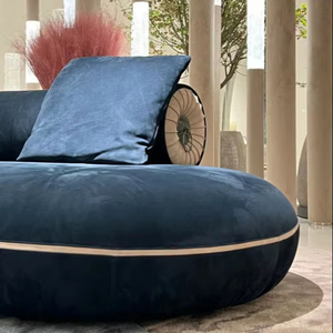 الفاخرة الحديثة عالية الجودة الجلود النسيج الفاخرة كابري بسيطة غرفة المعيشة أريكة فيلا أثاث غرفة المعيشة - Product Image 4