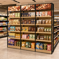 Étagère de présentation personnalisée à panneaux perforés, double face, en métal, pour supermarché, magasin de détail, marchandises