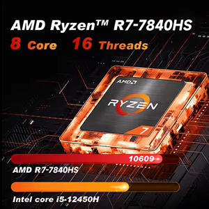 มินิพีซีเกมมิ่งสุดขั้ว AMD Ryzen 7 <span class=keywords><strong>6800H</strong></span> แรม DDR5 ความเร็วสูง คอมพิวเตอร์ตั้งโต๊ะขนาดเล็ก ราคาโรงงาน รับผลิตแบบ OEM ODM พีซีสั่งทำพิเศษ - Product Image 3