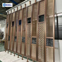 Élégant paravent vertical en acier inoxydable avec découpe laser et design imperméable pour la décoration intérieure