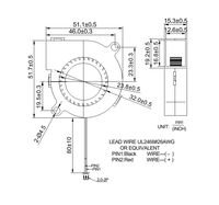 Bearing Lengan Tahan Lama 5V 12V 24V 48V 50mmx15mm 5015 Kipas Turbo Mini DC Tanpa Sikat Plastik Industri untuk Humidifier Medis