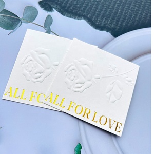 بطاقة معايدة منقوشة مربعة الشكل بطباعة رقائق ذهبية فاخرة بطاقة إعلانية مخصصة للشركات الصغيرة - Product Image 1