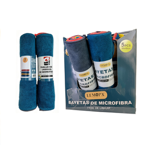 Paños de limpieza de microfibra Lemopx 30x40cm 5 piezas Fáciles de limpiar para uso doméstico - Product Image 2