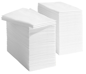 Serviette jetable en papier Airlaid 1 plis, blanche, effet lin, serviettes en papier personnalisées avec logo, serviette de table, papier de soie, hôtel, mariage, fête - Product Image 3