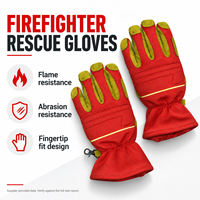 Gants de sauvetage pour pompiers, résistants aux flammes, aux coupures et aux abrasions, avec poignets allongés
