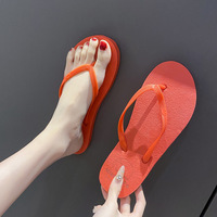 Tongs d'été pour femmes, antidérapantes, nouvelles sandales plates tendance à motif dessin animé pour la plage et le bord de mer, style INS