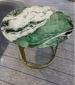 Pierre de marbre exotique de luxe multicolore blanc vert quartzite Grande dalle de surface polie au design moderne pour mur - Product Image 5