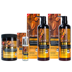 Hydrating Nourishing <b>Shampoo</b> Conditioner Mask Serum 4 In 1 Argan Oil Hair Care Set For Frizzy Hair - Product Image 1