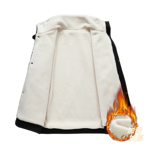 Chaqueta de hombre con logotipo personalizado, acolchada con algodón grueso, cuello vertical, forro de cachemira, combinación de colores. - Product Image 2