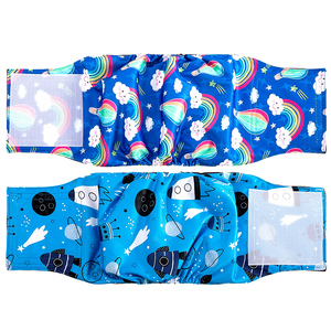 Bandes de ventre de chien écologiques lavables en fibre de polyester pour l'élimination des déchets d'animaux de compagnie couches pour chiens pour hommes - Product Image 4