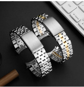 Correa de <span class=keywords><strong>reloj</strong></span> de Metal de extremo curvo para Tudores Princes 13 17mm 19 20mm hebilla plegable pulsera de correa de acero inoxidable sólido para hombres y mujeres - Product Image 2