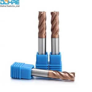 DOHRE 4 Flutes CNC Tungsten Carbide Router Machine Cutter Square End Mill Milling Cutters For Mental