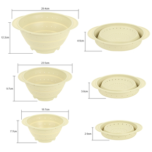 Panier égouttoir <span class=keywords><strong>pliable</strong></span> en silicone pour cuisine, <span class=keywords><strong>passoire</strong></span> <span class=keywords><strong>pliable</strong></span> avec structure en acier inoxydable 304 pour le lavage des fruits et légumes - Product Image 2