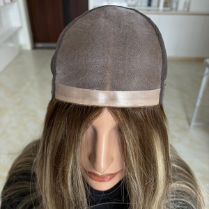 <b>Brown</b> Blonde Balayage Wig 5x5 Mono Top Wefts Full Cap Human Hair European Russian Hair Wholesale Ready to Ship - Product Image 3
