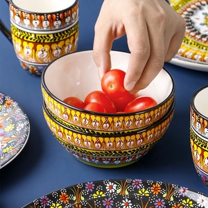 Creative Nordic 8-Inch Steak Porcelain Pottery Dish Bowl Cup <b>Set</b> for Western Food for School Desserts Available Large Small - Product Image 5
