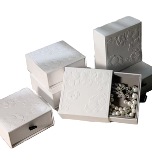Custom Printed <b>Biodegradable</b> Rigid Boxes Sponge Lining Special Texture <b>Paper</b> Embossed Luxury Jewelry Packaging Gift Bags Pouches - Product Image 1