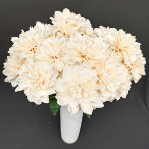 Queyiyi Fleurs artificielles, bouquet de dahlias, 7 branches, fleurs en soie, 30 cm-100 cm, décoration de mariage et de la maison - Product Image 4