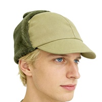 Gorro Ushanka Clásico Estilo Alemán, Aislado, de Seis Paneles, para Caza, Protección Térmica para los Oídos, para Nieve, Esquí, Senderismo, Caza Táctica, Invierno