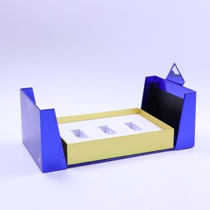 Boîte d'emballage rigide à double ouverture en carton gris personnalisable de luxe pour produits de beauté médicale, y compris les flacons et les ampoules - Product Image 1