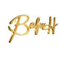 Enseigne de salon de beauté SPA, enseignes de réception, lettres en acrylique miroir doré, logo de marque 3D LED rétroéclairé, enseigne pour bureau à domicile