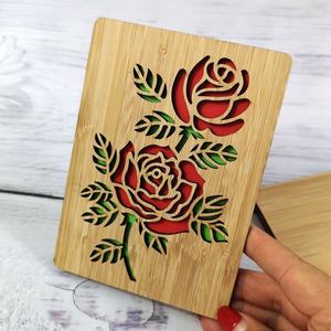 Servicio de corte por láser Productos de madera personalizados Tarjeta de madera de felicitación temática de cumpleaños, regalo de día especial - Product Image 4