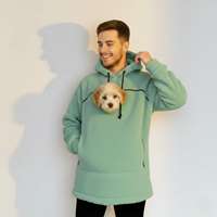 USMILEPET Sweat-shirt chaud unisexe surdimensionné avec poche kangourou en polaire Sherpa pour animaux de compagnie