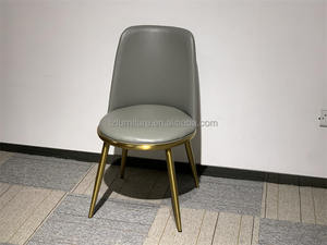 Sillas de Comedor Modernas de Lujo, Duraderas, Tapizadas en Cuero, Patas de Metal, Ajustables/Extensibles, Color Personalizado, Muebles para Comedor, Hogar - Product Image 5