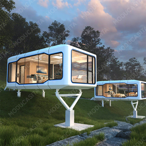 โรงแรมแคปซูลอวกาศเคลื่อนที่ ห้องพักแคปซูลสำเร็จรูปพร้อมห้องครัวและห้องน้ำ - Product Image 1