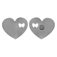 Ouvre-bouteille aimanté pour réfrigérateur en forme de cœur vierge, gravure au laser par sublimation, logo personnalisé