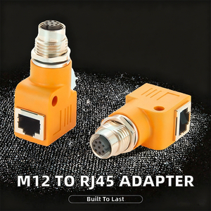 Adattatore Passante Premeir da Cavo 8-Pin M12 Femmina a RJ45 IP67 con Contatti Placcati Oro per Automazione Industriale Ethernet - Product Image 2
