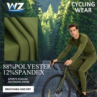 Tela Elástica Interlock de Spandex/Nylon, Suave, Transpirable y de Secado Rápido para Leggings/Camisetas de Ciclismo