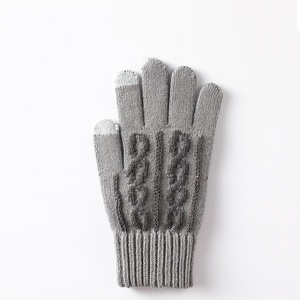 <span class=keywords><strong>2025</strong></span> Mới Đến Mùa Thu Mùa Đông Giản Dị Jacquard Dệt Kim Màn Hình Cảm Ứng Găng Tay Lông Cừu Lót Dày Găng Tay Ấm Áp - Product Image 2