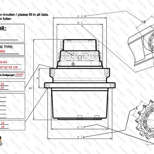 ชุดมอเตอร์ขับเคลื่อนไฮดรอลิก TM07 สำหรับอะไหล่รถขุด DBC8060 XE60 XE60CA SWE90N9 XN60-9 XN60-4L XG806 ZY70 - Product Image 2
