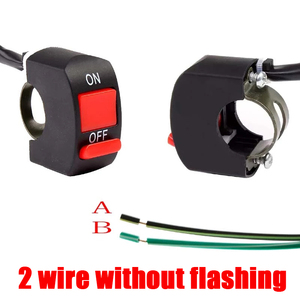 Neues Blitz motorrad EIN Aus Scheinwerfer griffsc halter Draht Elektro fahrzeug LED-Licht Doppel-Druckknopf schalter 50cm Kabel - Product Image 2