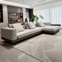 Grand ensemble sectionnel de canapé d'angle suspendu de concepteur minimaliste italien de Connery pour la combinaison plate de salon et de villa