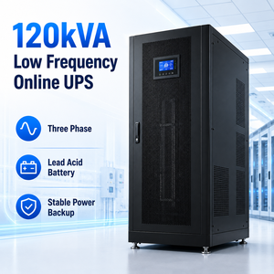 เครื่องสำรองไฟออนไลน์แบบสามเฟส 120kVA ความถี่ต่ำ ใช้แบตเตอรี่ตะกั่วกรด สำหรับระบบสำรองไฟฟ้าในอุตสาหกรรม การแพทย์ และศูนย์ข้อมูล - Product Image 1
