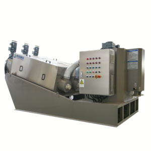 Impianto di Trattamento Acque Reflue Completamente Automatico con Sistema Mobile di Disidratazione Fanghi a Pressa a Vite Multipla con Container - Product Image 4