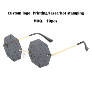 Nuovo arrivo <span class=keywords><strong>occhiali</strong></span> da <span class=keywords><strong>sole</strong></span> Unisex da uomo con struttura in metallo irregolare a forma di ragnatela - Product Image 2